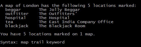 London map Trail Options